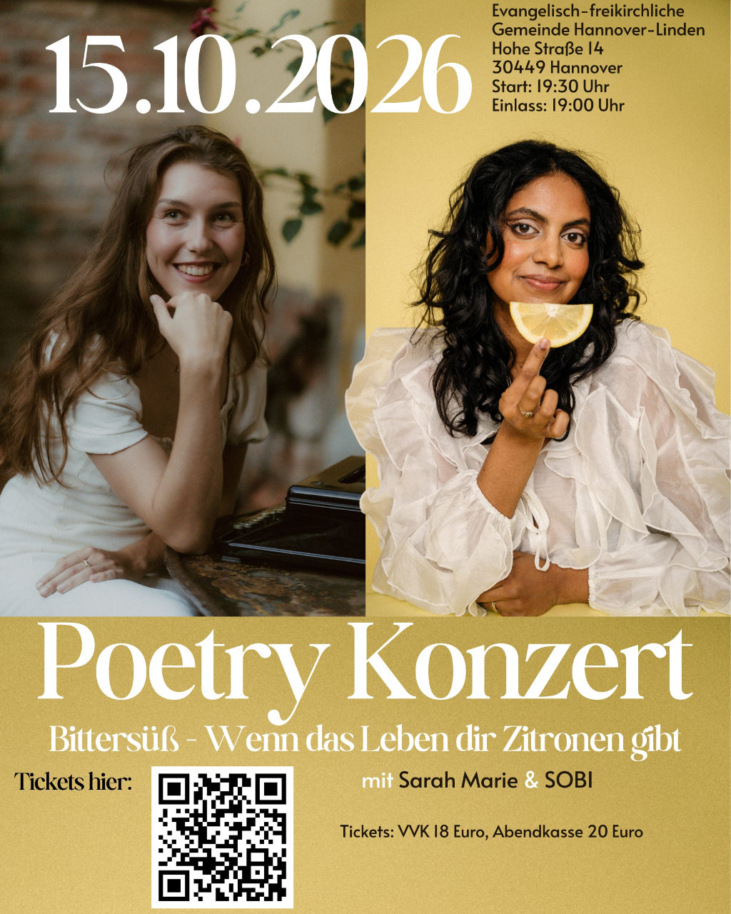Poetry Konzert Bittersuss EFG Hannover Linden
